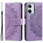 For OnePlus Nord 3 5G / Ace 2V Leather Wallet Cover Mandala Flower Imprinted Stand Case with Strap