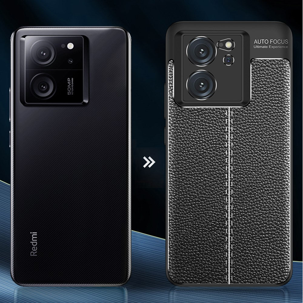 Xiaomi Redmi K60 Ultra / 13T / 13T Pro Litchi Texture TPU mobilskal Reptåligt Skyddande mobilfodral