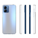 For Motorola Moto G14 4G Soft TPU Phone Cover Ultra-Thin Transparent Smartphone Case (Large Rear Lens Hole)