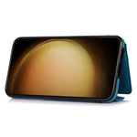 For Samsung Galaxy S23+ Card Holders Phone Case PU Leather Coated TPU Kickstand Cover with Shoulder Strap