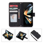 For Samsung Galaxy Z Fold5 5G PU Leather+PC Wallet Phone Case Stand Skin-touch Protective Cover