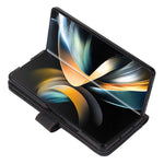 For Samsung Galaxy Z Fold5 5G PU Leather+PC Wallet Phone Case Stand Skin-touch Protective Cover