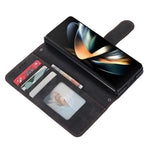 For Samsung Galaxy Z Fold5 5G PU Leather+PC Wallet Phone Case Stand Skin-touch Protective Cover