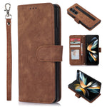 For Samsung Galaxy Z Fold5 5G PU Leather+PC Wallet Phone Case Stand Skin-touch Protective Cover