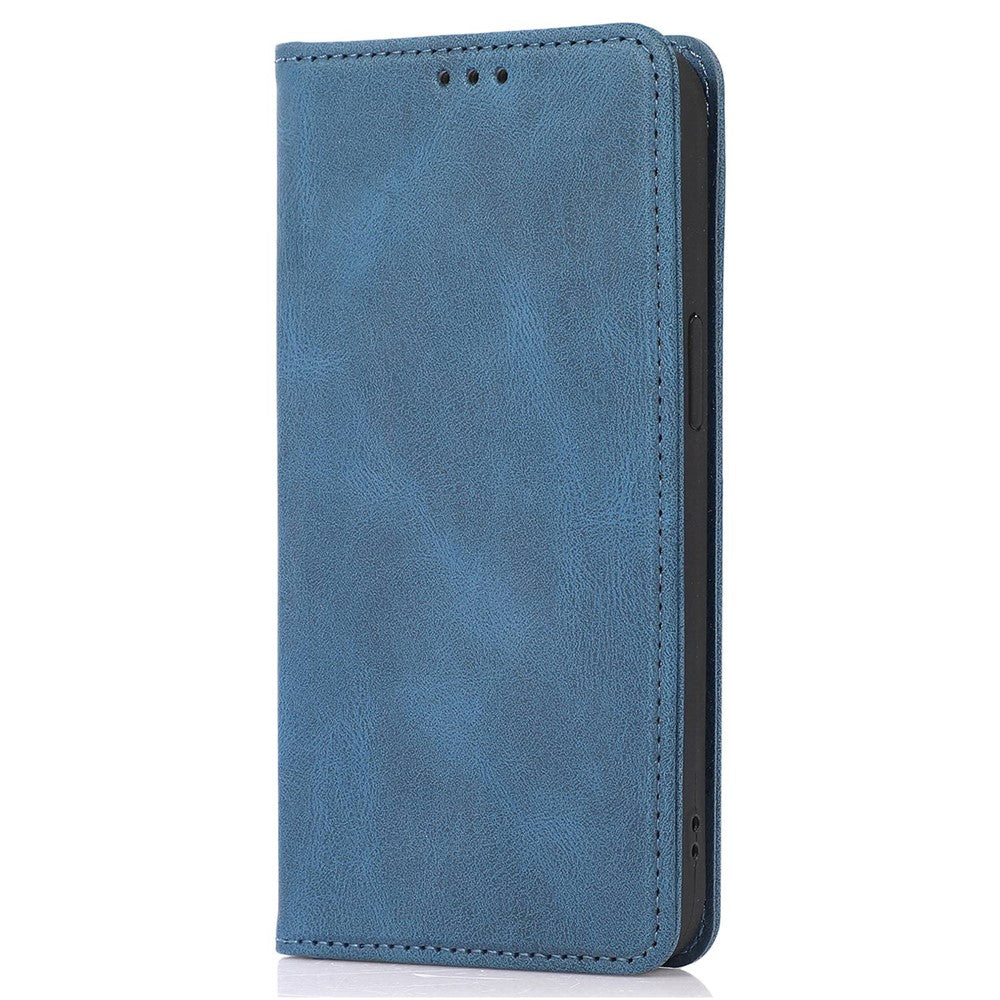 For iPhone 15 Magnetic Auto-absorbed PU Leather Phone Case Support Stand Wallet Cover