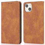 For iPhone 15 Magnetic Auto-absorbed PU Leather Phone Case Support Stand Wallet Cover