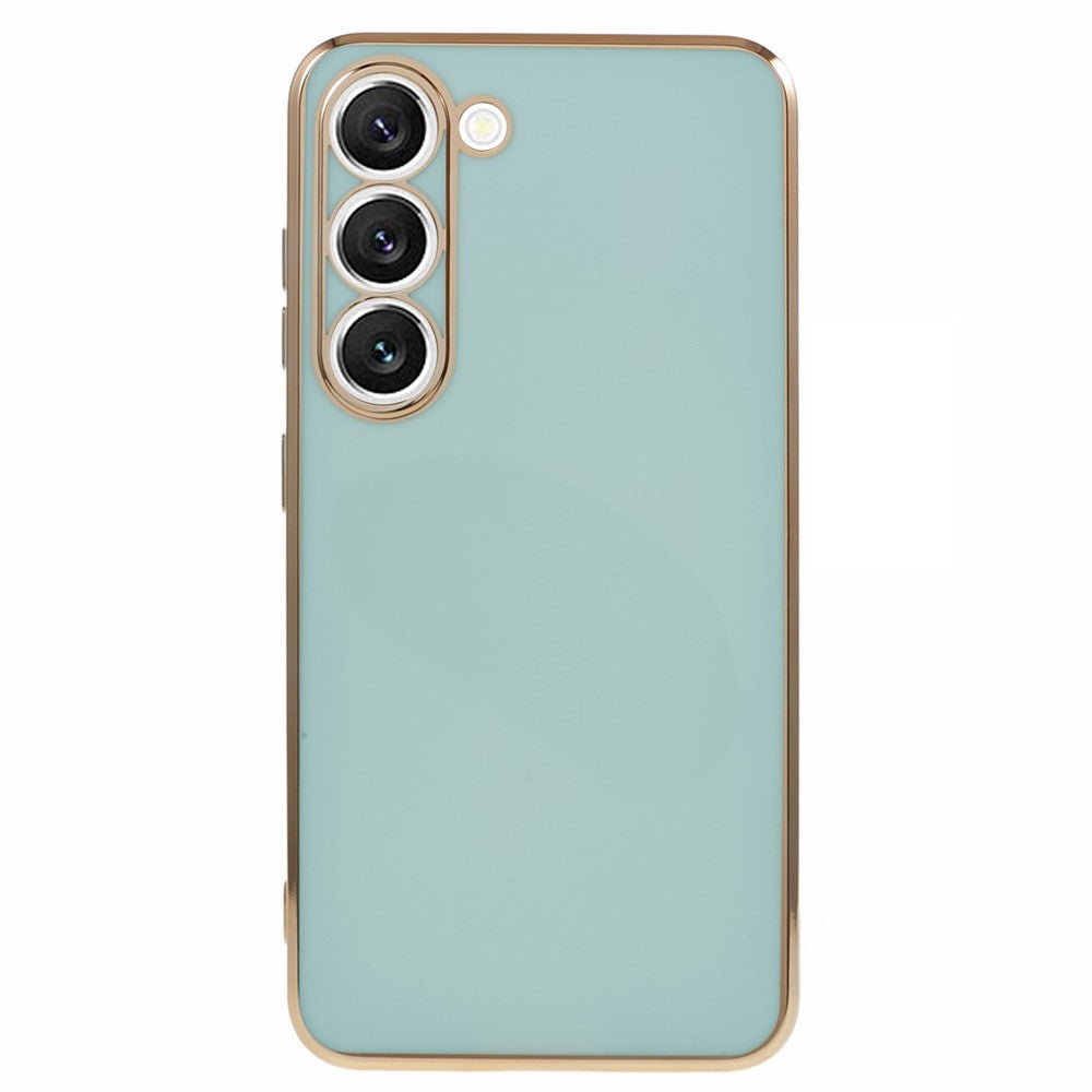 Shockproof TPU Phone Case for Samsung Galaxy S22 5G Electroplating 6D Glossy Phone Cover