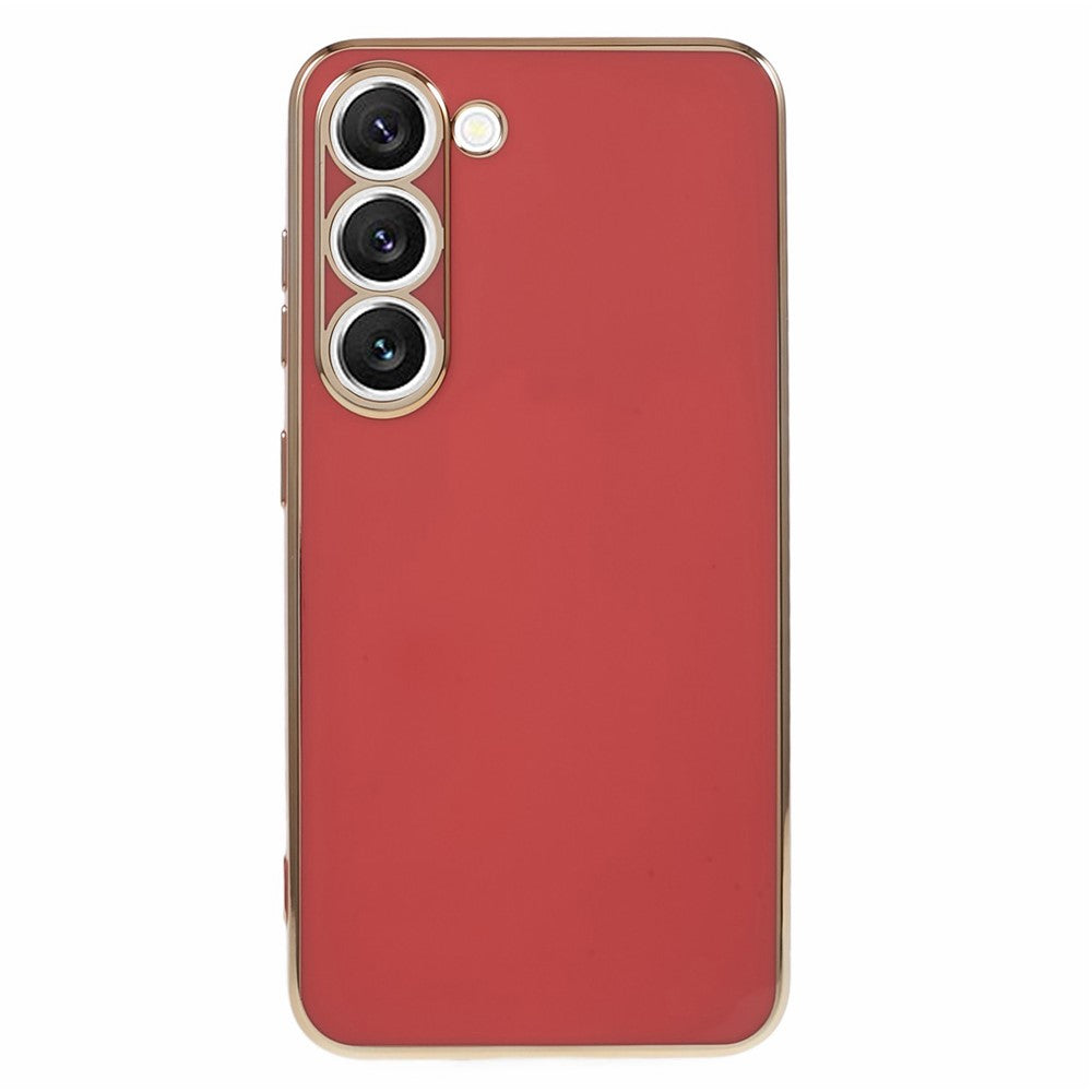 Shockproof TPU Phone Case for Samsung Galaxy S22 5G Electroplating 6D Glossy Phone Cover