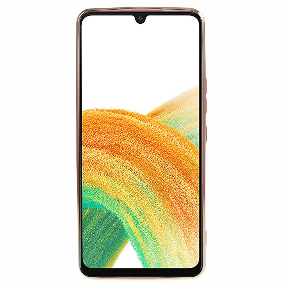 For Samsung Galaxy A33 5G Glossy Shockproof Protective Case 6D Electroplating TPU Phone Cover