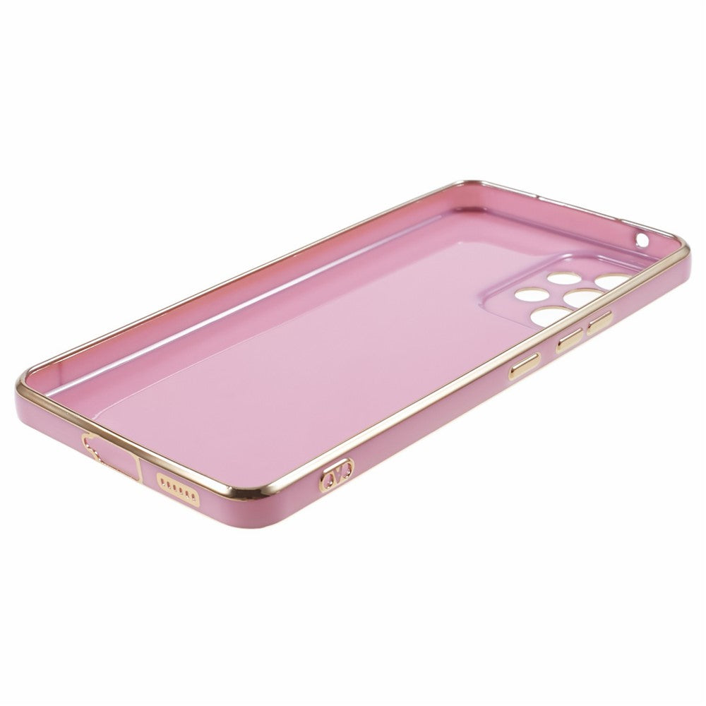 For Samsung Galaxy A33 5G Glossy Shockproof Protective Case 6D Electroplating TPU Phone Cover