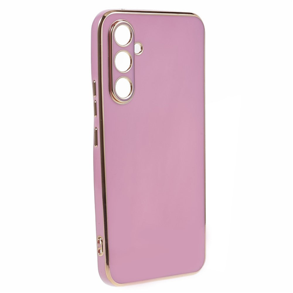 Soft TPU Case for Samsung Galaxy S23 FE , Glossy 6D Electroplating Phone Protective Back Cover