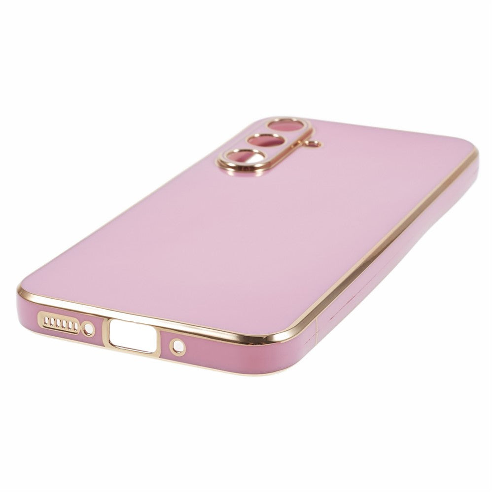 Soft TPU Case for Samsung Galaxy S23 FE , Glossy 6D Electroplating Phone Protective Back Cover