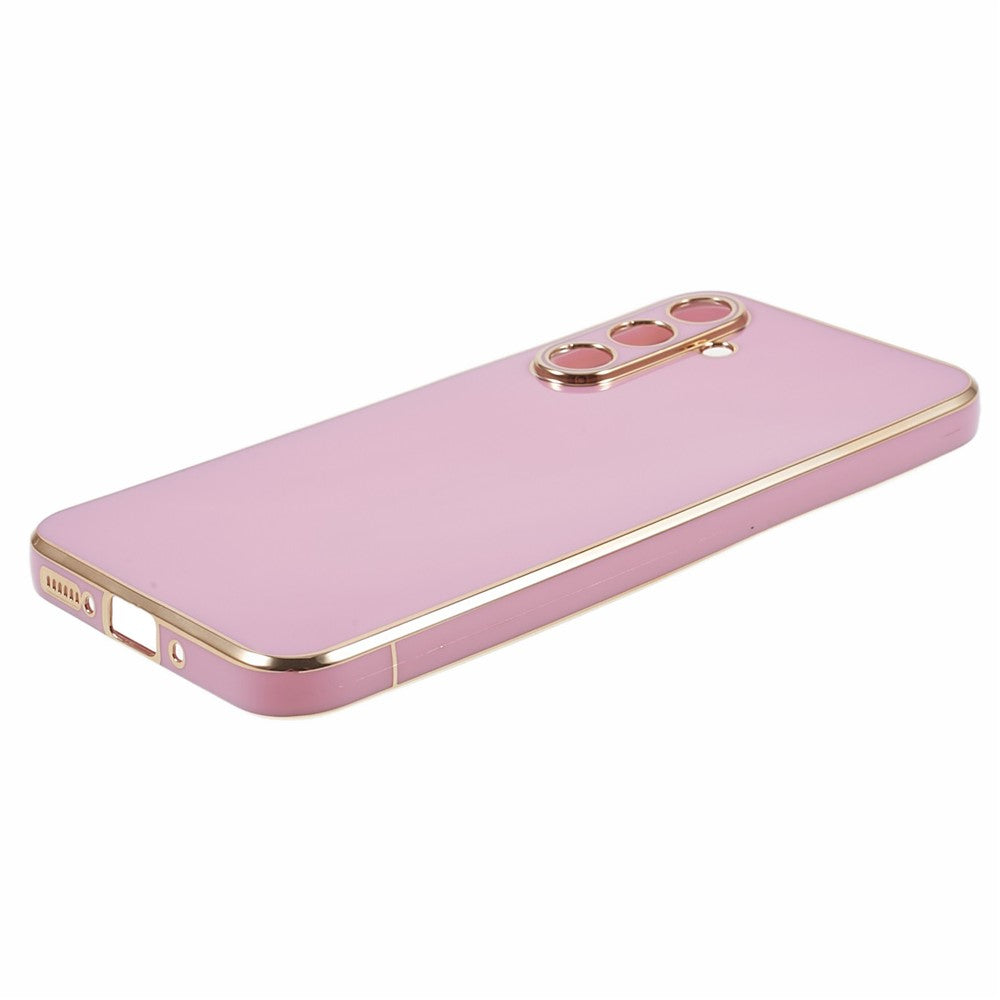 Soft TPU Case for Samsung Galaxy S23 FE , Glossy 6D Electroplating Phone Protective Back Cover
