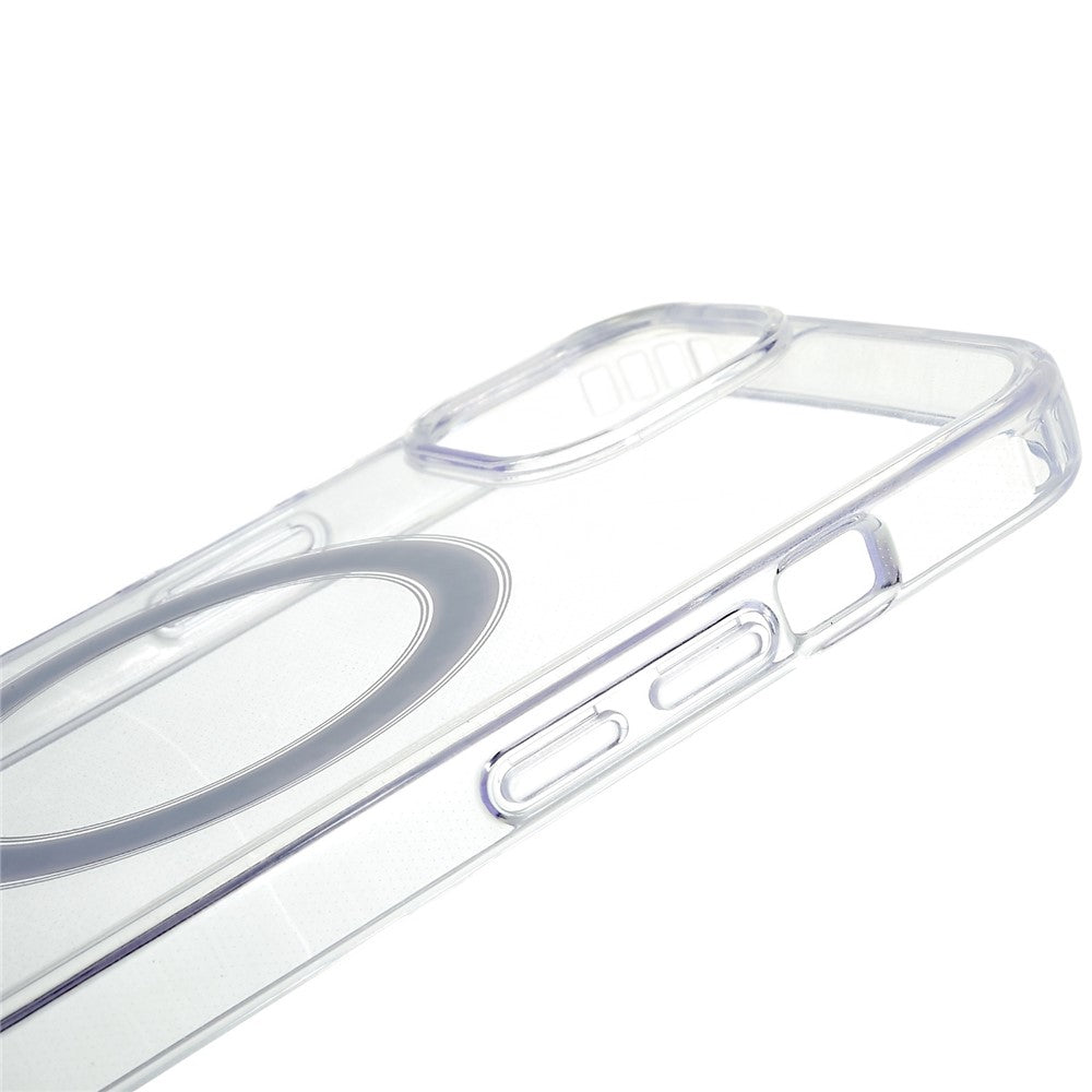 For iPhone 15 Plus Clear Magnetic Phone Case Compatible with MagSafe Acrylic + TPU Drop-proof Cover