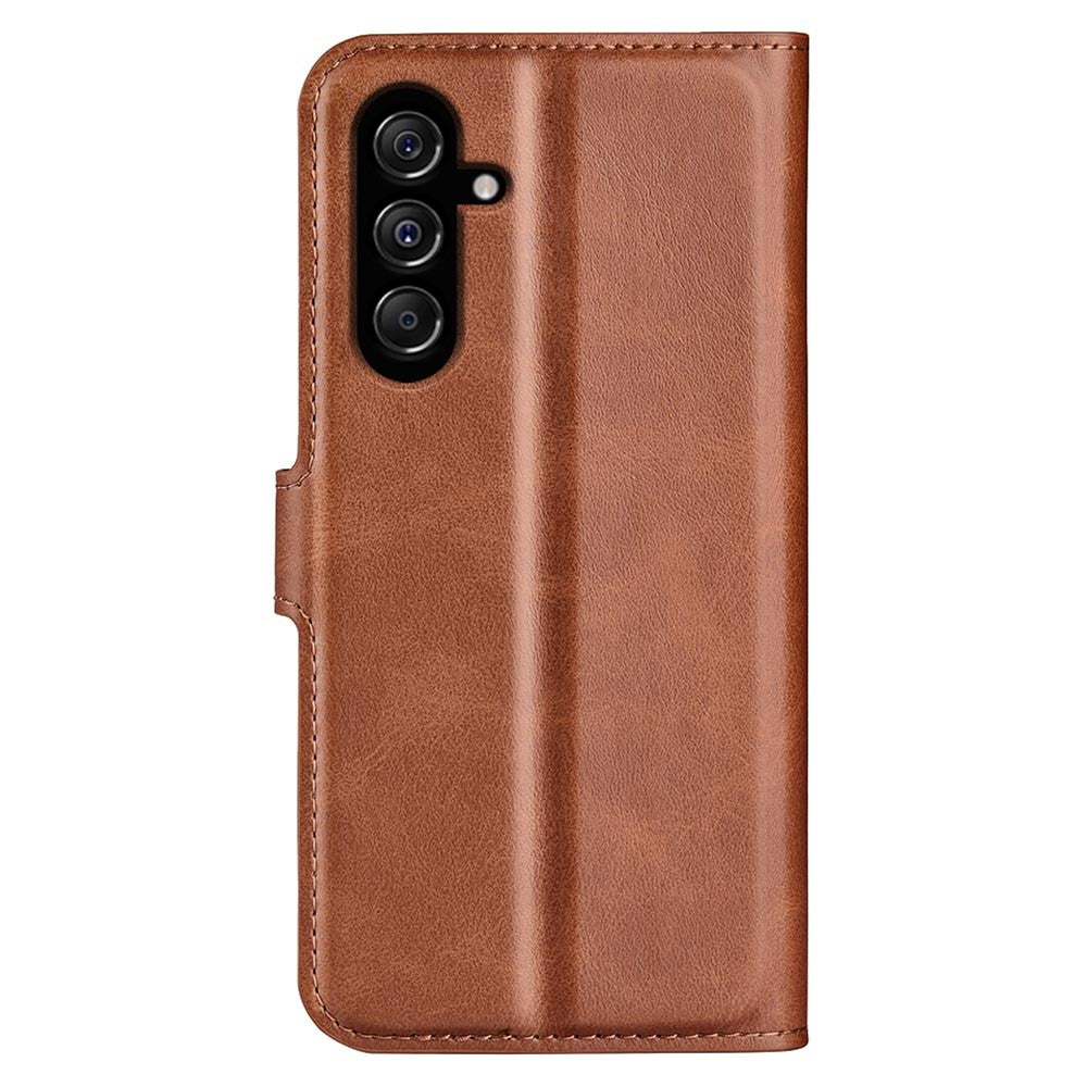 For Samsung Galaxy F34 5G / M34 5G Calf Texture Wallet Stand Cell Phone Cover Magnetic Closure PU Leather Case