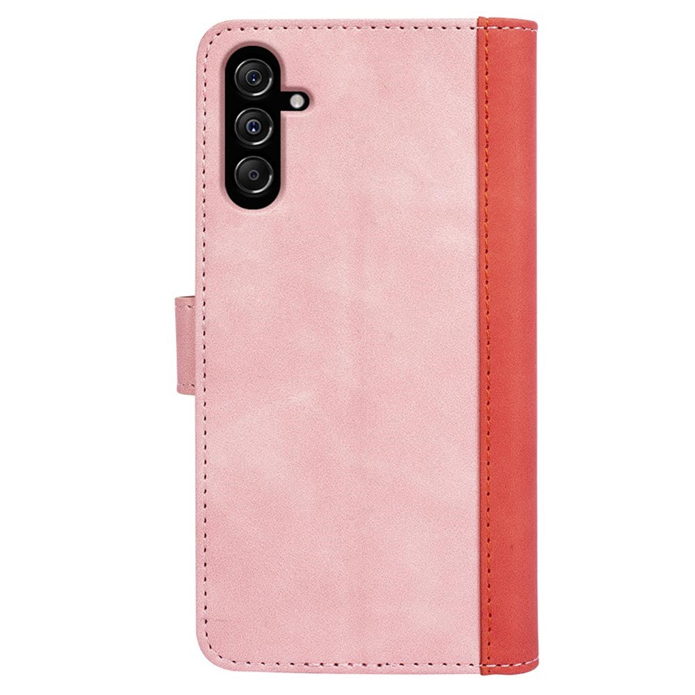 Dobbeltfarvet Sammenflettet Telefoncover til Samsung Galaxy F34 5G / M34 5G Læderpung Stativ Ridsefast Cover