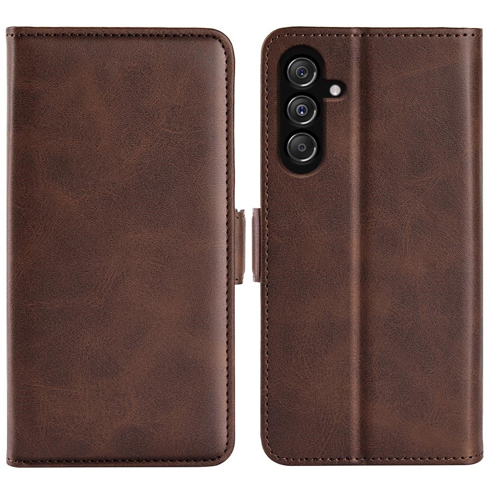 For Samsung Galaxy F34 5G / M34 5G Calf Texture Phone Case Supporting Stand Wallet Leather Phone Cover