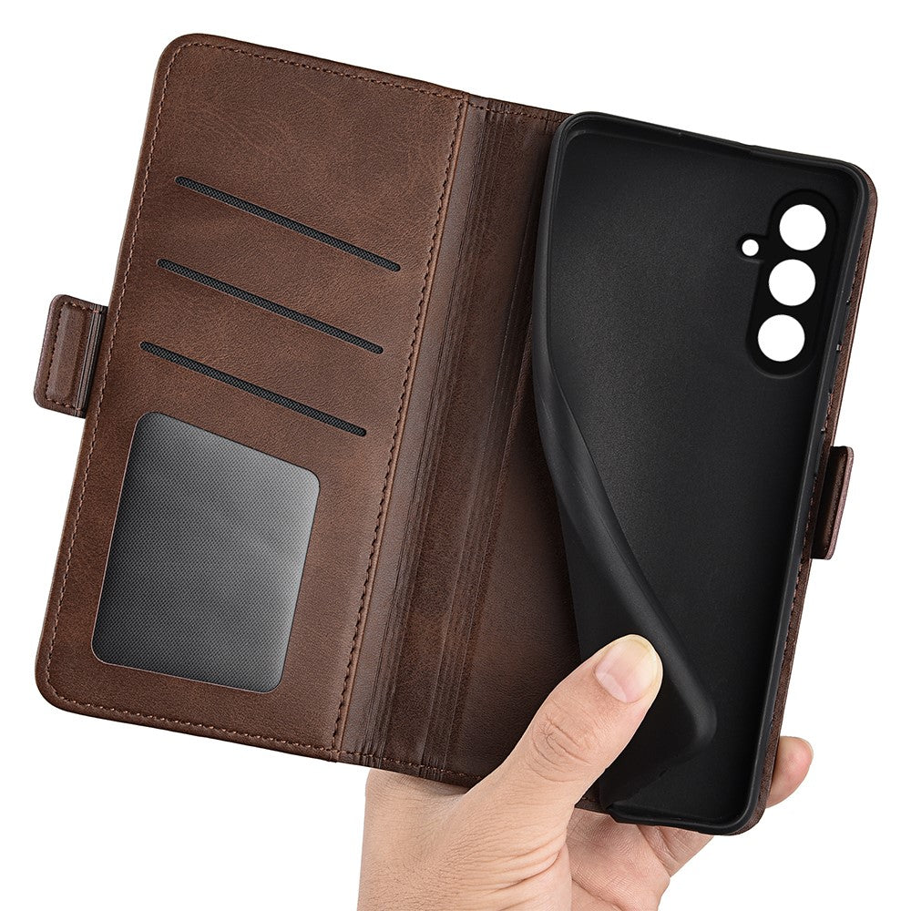 For Samsung Galaxy F34 5G / M34 5G Calf Texture Phone Case Supporting Stand Wallet Leather Phone Cover