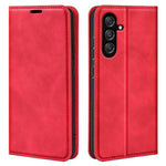 Samsung Galaxy F34 5G / M34 5G ridsefast Skin-touch-etui i PU-læder med stativ, mobilcover