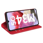 Samsung Galaxy F34 5G / M34 5G ridsefast Skin-touch-etui i PU-læder med stativ, mobilcover