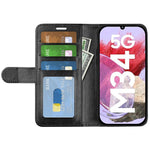 For Samsung Galaxy F34 5G / M34 5G Anti-Scratch PU Leather Cell Phone Cover Stand Crazy Horse Texture Wallet Case