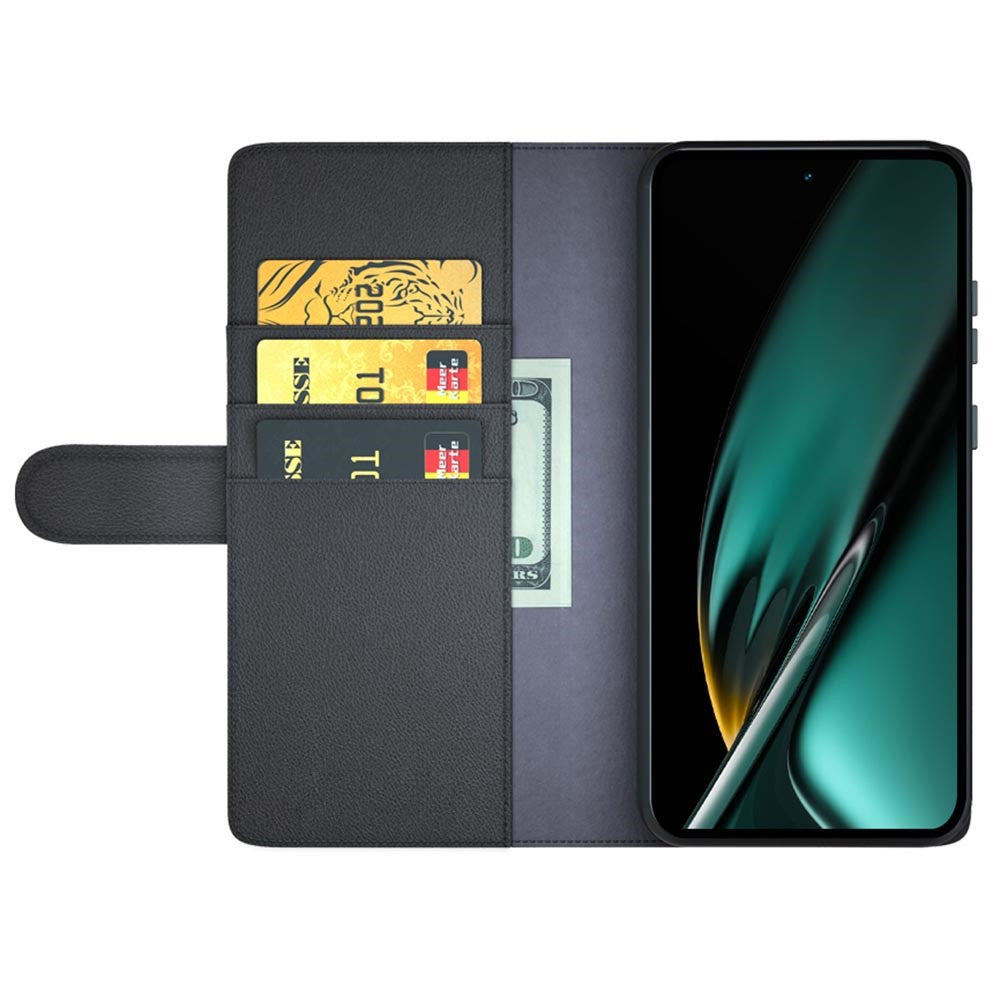 For Oppo K11 5G Case Genuine Split Leather Phone Cover with Wallet Stand