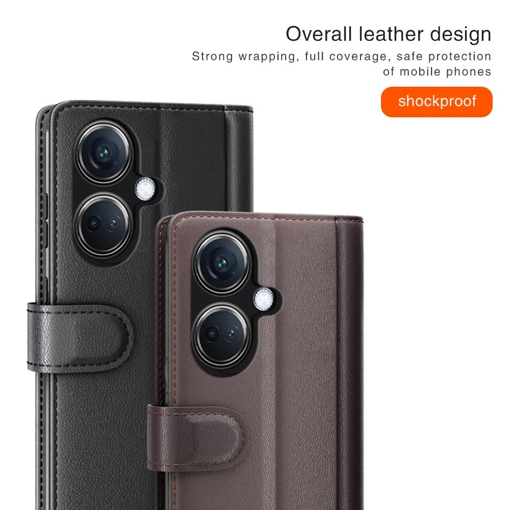 For Oppo K11 5G Case Genuine Split Leather Phone Cover with Wallet Stand