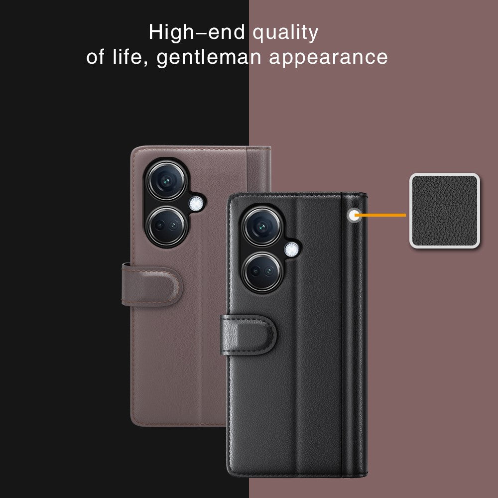 For Oppo K11 5G Case Genuine Split Leather Phone Cover with Wallet Stand