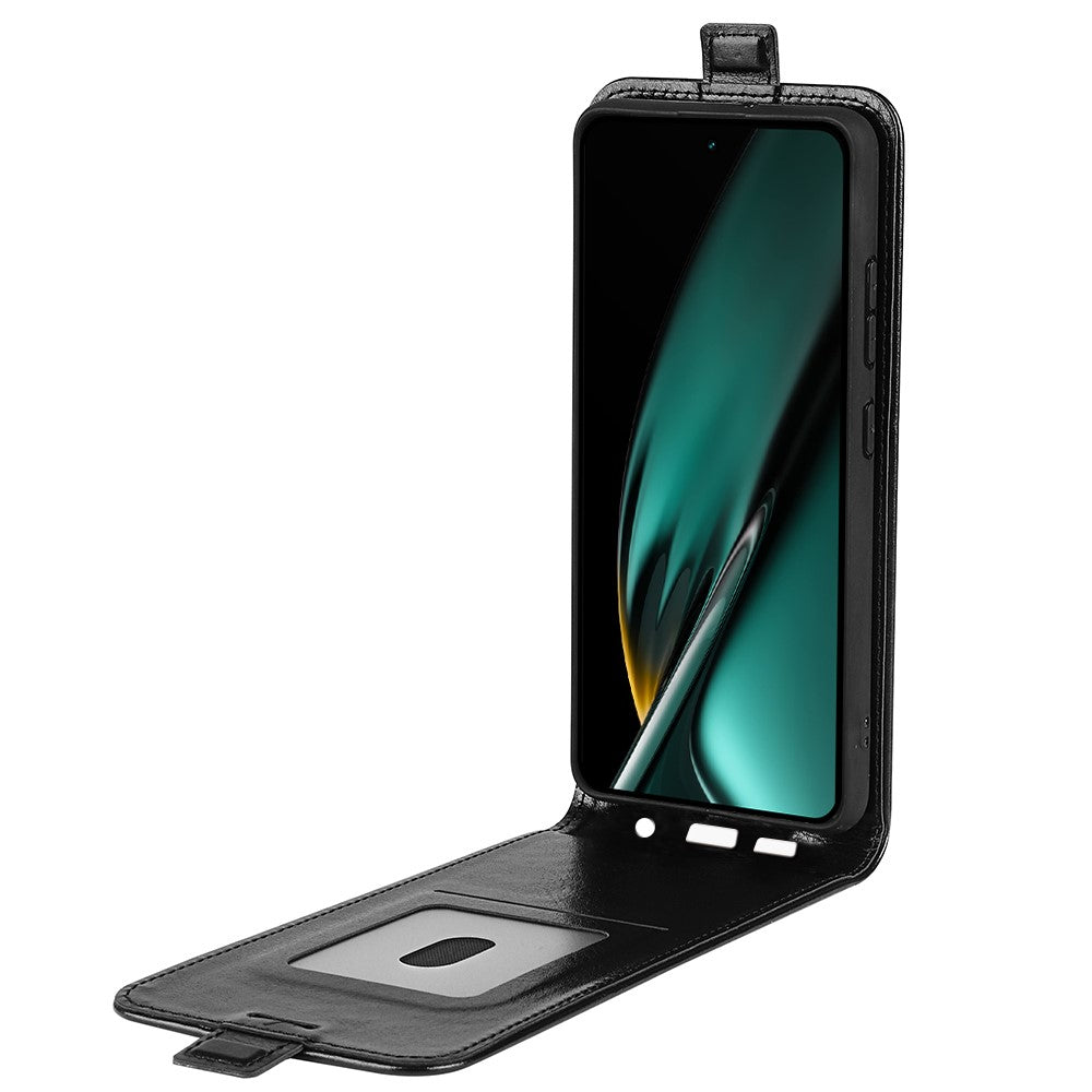 For Oppo K11 5G PU Leather Case Card Holder Crazy Horse Texture Vertical Flip Phone Cover