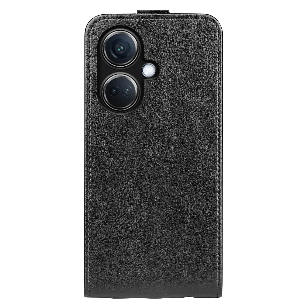 Til Oppo K11 5G PU læderetui kortholder Crazy Horse tekstur vertikalt flip telefoncover