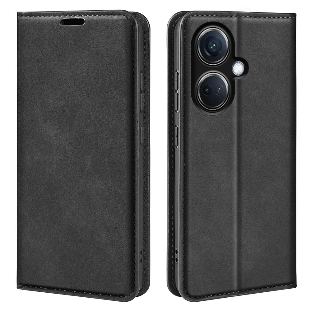 For Oppo K11 5G Skin-touch Wallet Stand Phone Cover Slim-Fit Shockproof TPU + PU Leather Phone Case