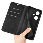 For Oppo K11 5G Skin-touch Wallet Stand Phone Cover Slim-Fit Shockproof TPU + PU Leather Phone Case