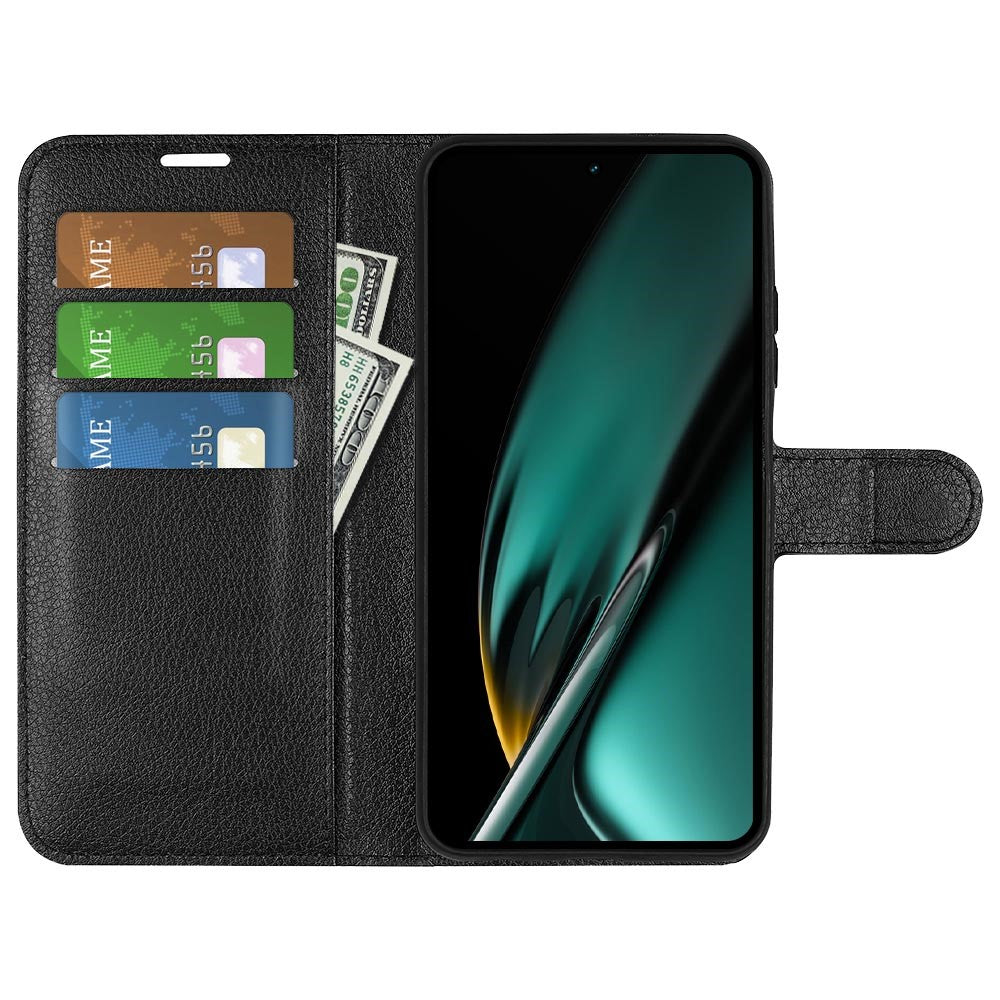 Phone Case For Oppo K11 5G Wallet Litchi Texture Shell Anti-Scratch Stand PU Leather Phone Cover