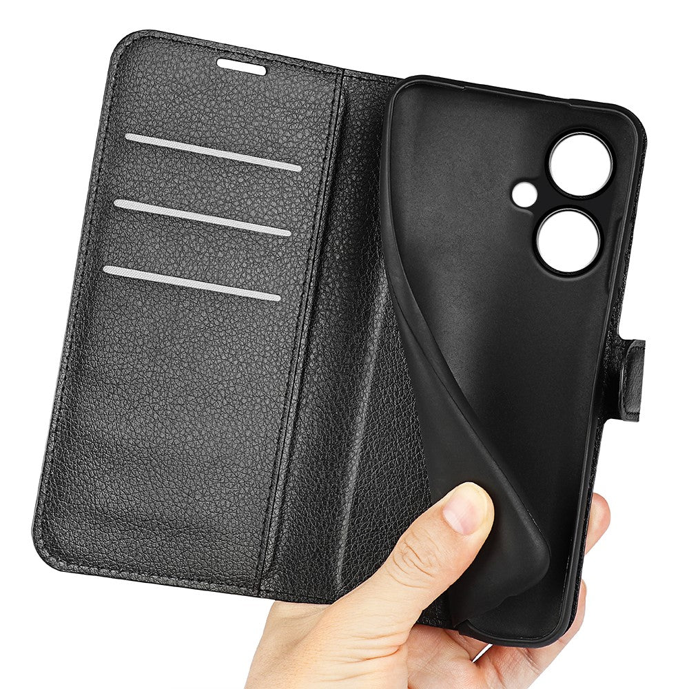 Phone Case For Oppo K11 5G Wallet Litchi Texture Shell Anti-Scratch Stand PU Leather Phone Cover
