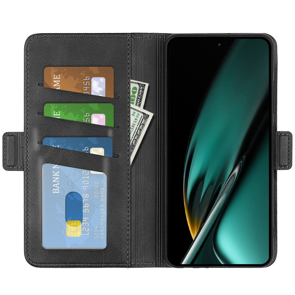 For Oppo K11 5G Phone Stand Case Wallet Leather Phone Cover Calf Texture Magnetic Closure Shell