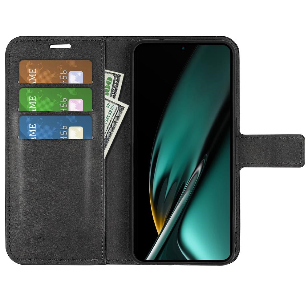 Til Oppo K11 5G Magnetisk Lukning Cover Pung Stativ Fuld Beskyttelse PU Læder Etui Kalve Tekstur Telefonskal