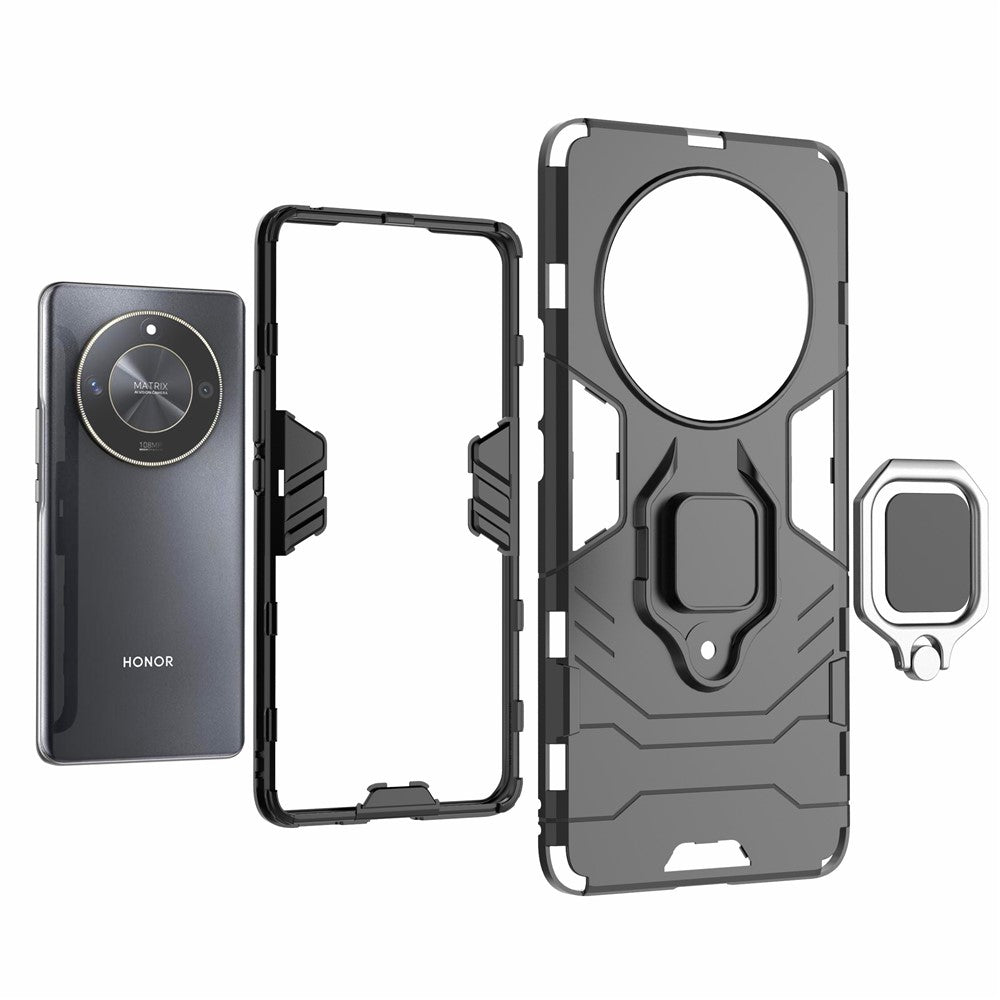 Armor TPU+PC Cover for Honor X50 , Rotation Ring Grip Kickstand Phone Case