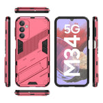 For Samsung Galaxy F34 5G / M34 5G Anti-drop Phone Case PC+TPU Back Cover with Kickstand