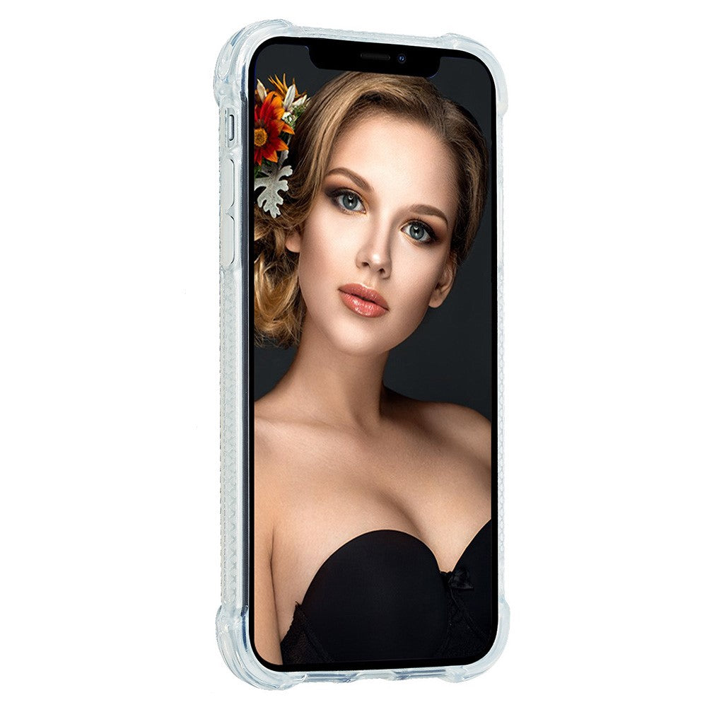 Til iPhone 15 Plus Glitter Quicksand Beskyttende Cover Gennemsigtigt TPU Telefon Bagcover