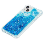 Til iPhone 15 Plus Glitter Quicksand Beskyttende Cover Gennemsigtigt TPU Telefon Bagcover