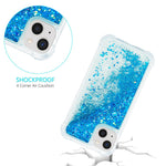 Til iPhone 15 Plus Glitter Quicksand Beskyttende Cover Gennemsigtigt TPU Telefon Bagcover