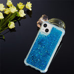 Til iPhone 15 Plus Glitter Quicksand Beskyttende Cover Gennemsigtigt TPU Telefon Bagcover