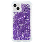 Til iPhone 15 Plus Glitter Quicksand Beskyttende Cover Gennemsigtigt TPU Telefon Bagcover