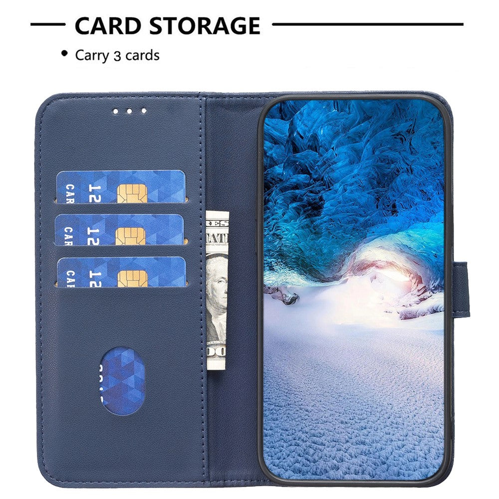 BINFEN COLOR BF17 Leather Wallet Case for Oppo A58 4G , Stand Magnetic Closure Protective Phone Cover