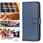 BINFEN COLOR BF17 Leather Wallet Case for Oppo A58 4G , Stand Magnetic Closure Protective Phone Cover