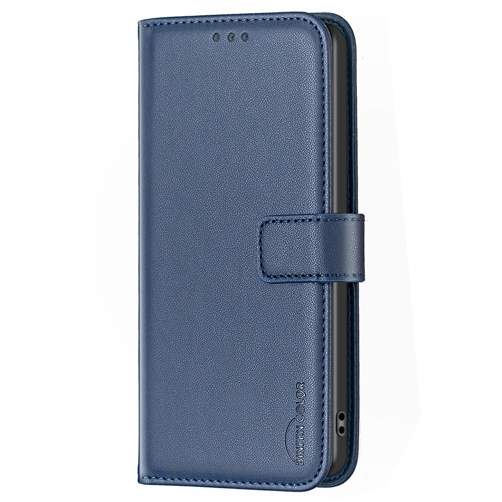 BINFEN COLOR BF17 Leather Wallet Case for Oppo A58 4G , Stand Magnetic Closure Protective Phone Cover