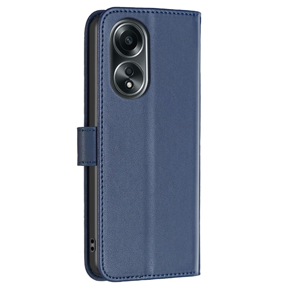 BINFEN COLOR BF17 Leather Wallet Case for Oppo A58 4G , Stand Magnetic Closure Protective Phone Cover