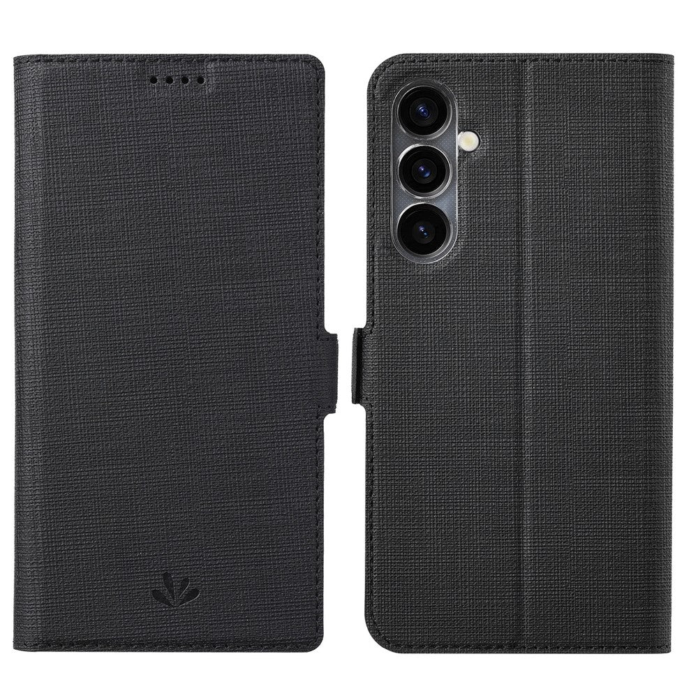 VILI DMK Series Wallet Leather Case for Samsung Galaxy S23 FE , Stand Cross Texture Phone Cover