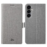 VILI DMK Series Wallet Leather Case for Samsung Galaxy S23 FE , Stand Cross Texture Phone Cover
