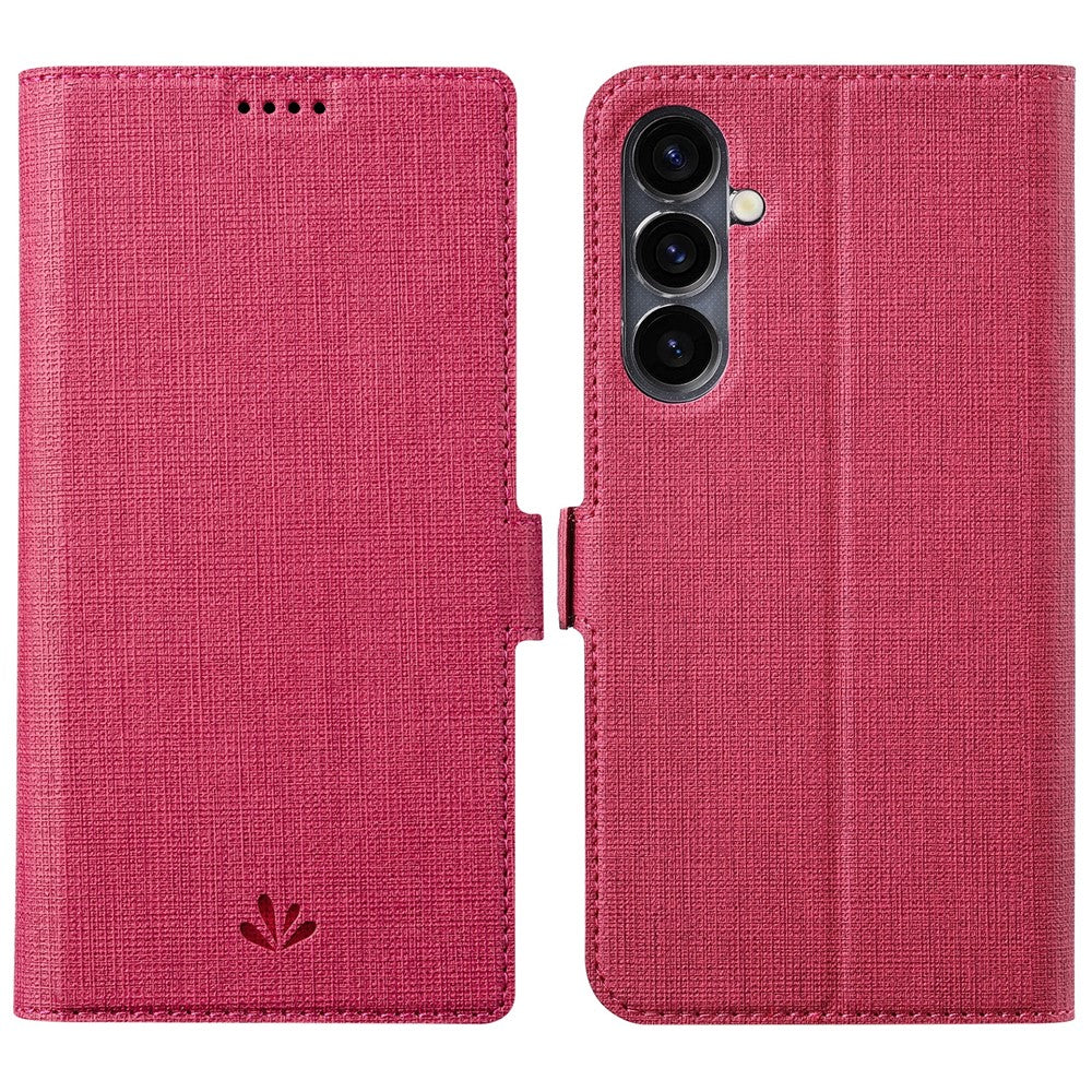 VILI DMK Series Wallet Leather Case for Samsung Galaxy S23 FE , Stand Cross Texture Phone Cover